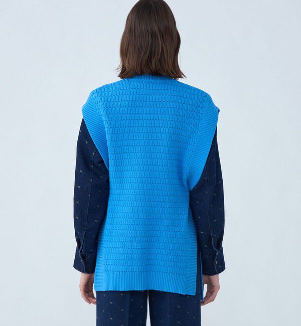 MACPHEE「ハイブリッドコットン クルーネックベスト」|ベスト・ジレ|