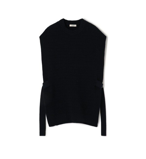 MACPHEE「ハイブリッドコットン クルーネックベスト」|ベスト・ジレ|69 ネイビー