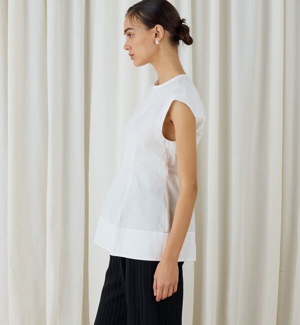 DES PRES「コットンタイプライター シェイプブラウス」|シャツ・ブラウス|