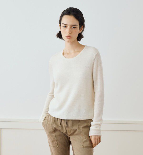 JAMES PERSE「ソフトフェザーウェイトカシミヤ クルーネックプルオーバー WOKC3076」|ニット・セーター|