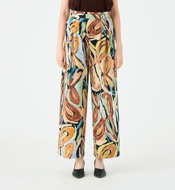 Ballsey「ハンドペイントプリント タックセミワイドパンツ」|その他|