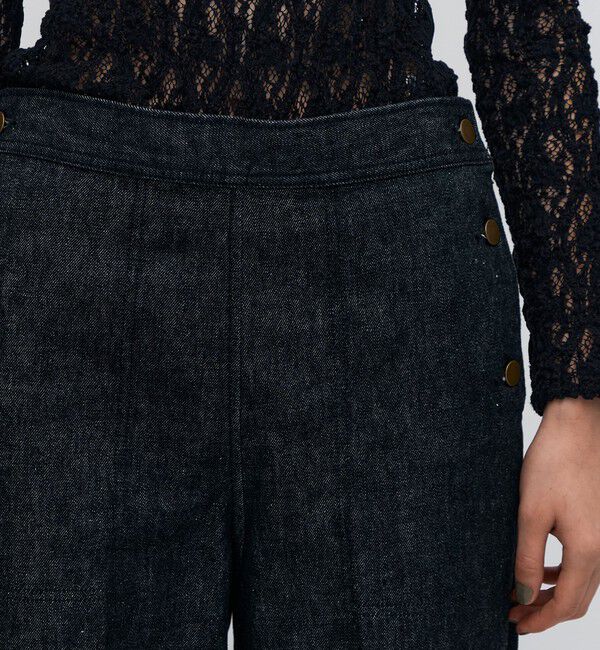 BACCA「ブラックデニム セーラーパンツ」|デニム|