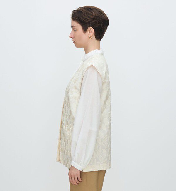 TOMORROWLAND collection「シャイニーカットジャカード Vカラージレ」|ベスト・ジレ|