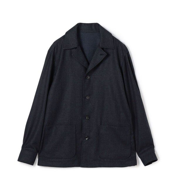 TOMORROWLAND MENS「TOMORROWLAND PILGRIM ウール ハンドカバーシャツ」|ブルゾン・スタジャン|69 ネイビー