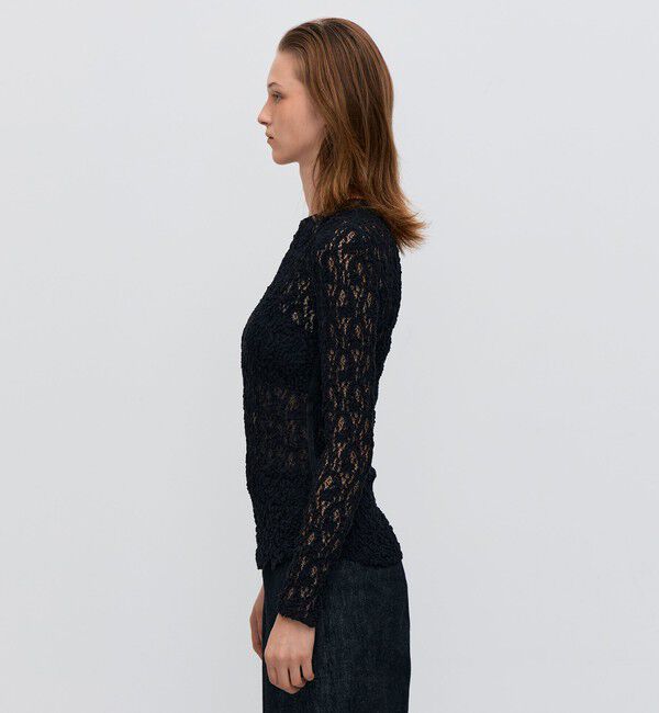 BACCA「ストレッチレース ロングスリーブプルオーバー」|Tシャツ・カットソー|