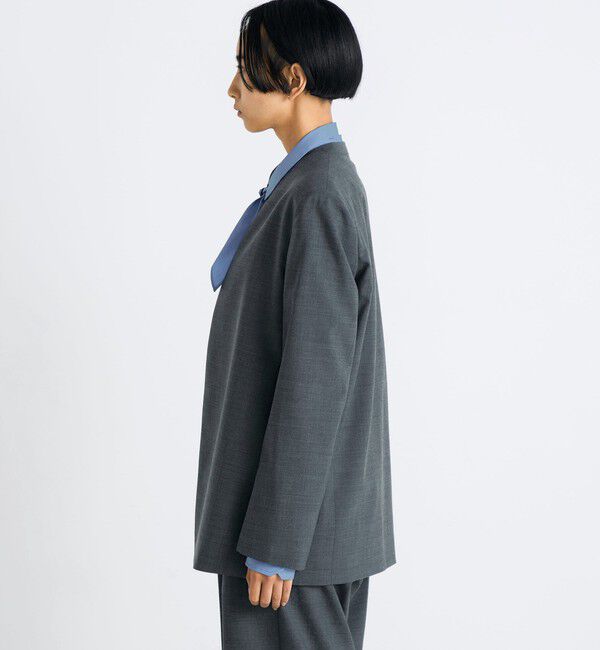 Edition「Super140's トロピカルウール ノーカラージャケット」|ノーカラージャケット|