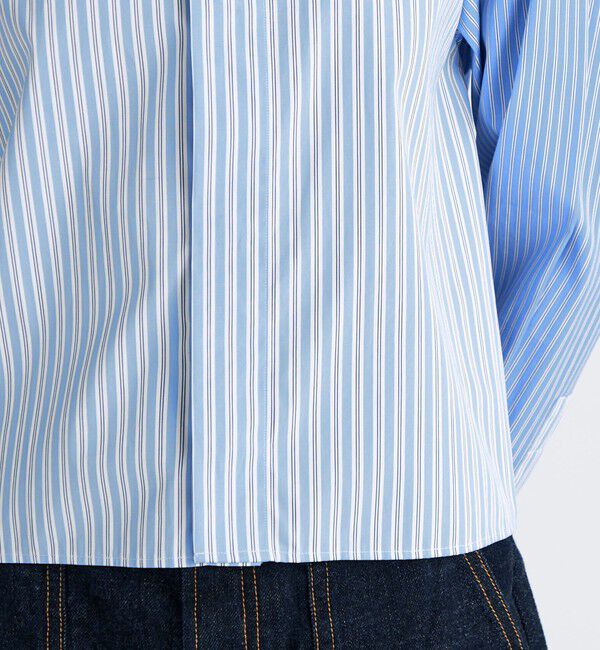 Edition「THOMAS MASON ストライプ クロップドシャツ」|シャツ・ブラウス|