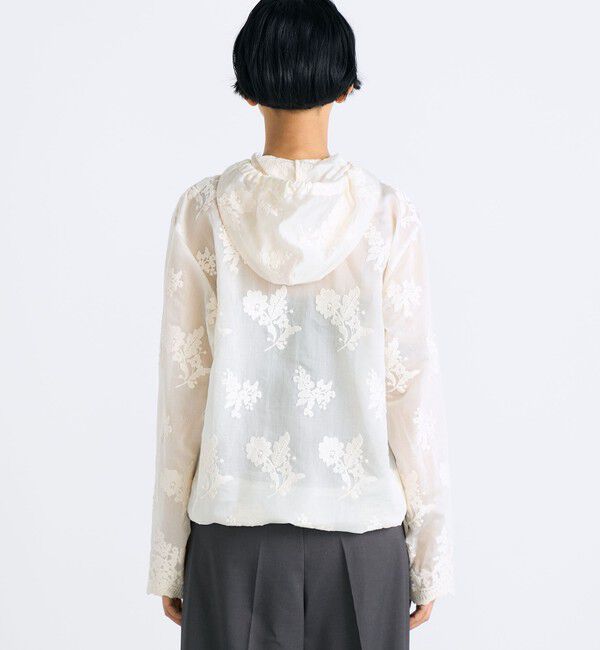 Edition「シアーエンブロイダリー フーデットブラウス」|シャツ・ブラウス|