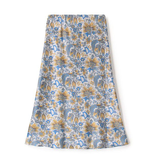 SOULEIADO「アセテートサテン バイアスナロースカート」|スカート|16 グレー系