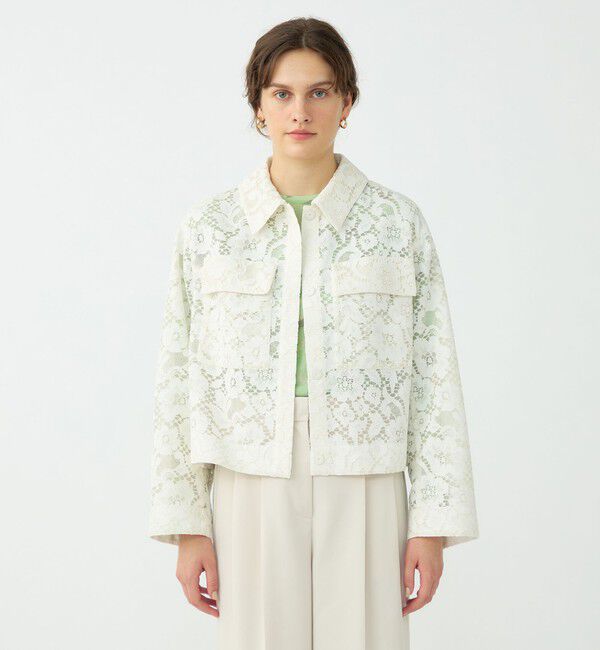 Ballsey「【WEB先行予約】フラワーコードレース ステンカラーブルゾン」|ブルゾン・スタジャン|