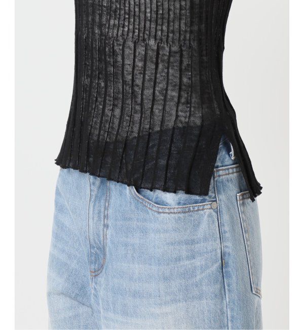 Plage「ENRICA / エンリカ SHEER RIB ノースリーブ」|ニット・セーター|