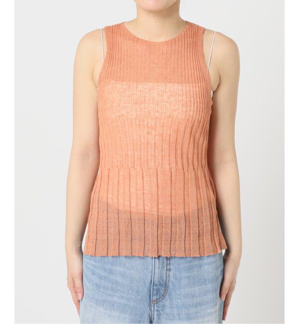 Plage「ENRICA / エンリカ SHEER RIB ノースリーブ」|ニット・セーター|