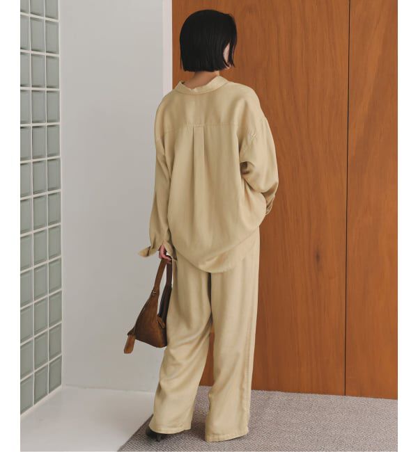 SLOBE IENA「《セットアップ対応可》製品染めシャツ」|シャツ・ブラウス|