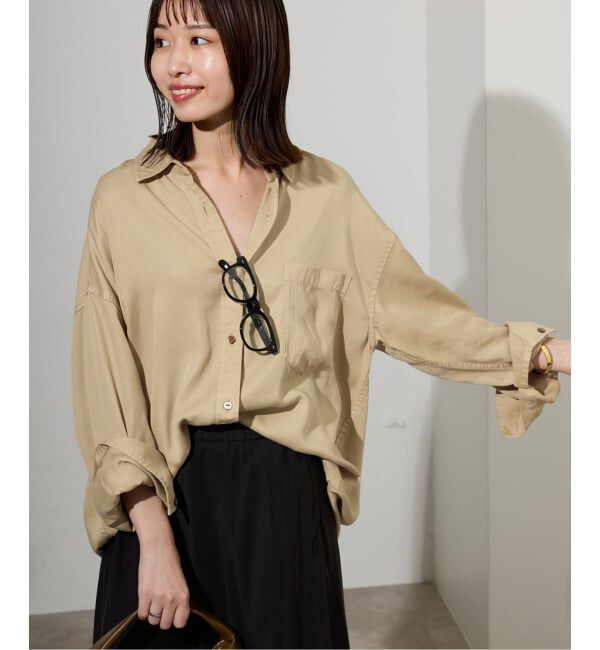 SLOBE IENA「《セットアップ対応可》製品染めシャツ」|シャツ・ブラウス|