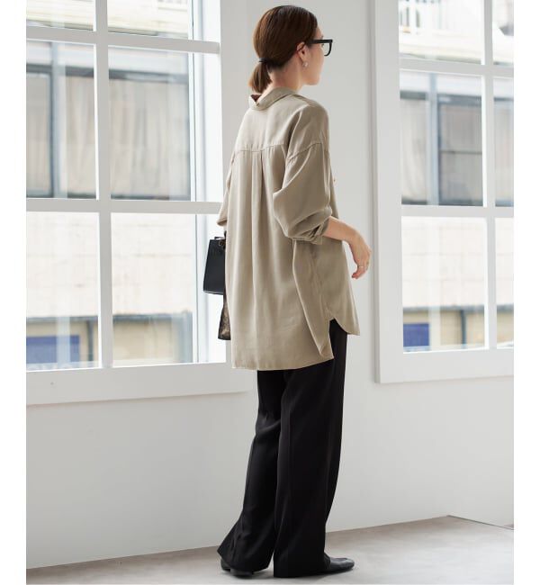 SLOBE IENA「《セットアップ対応可》製品染めシャツ」|シャツ・ブラウス|