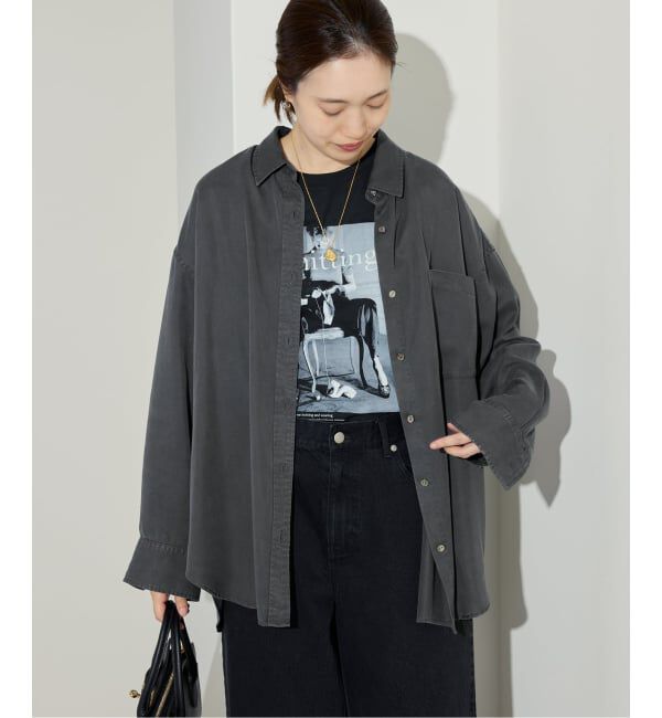 SLOBE IENA「《セットアップ対応可》製品染めシャツ」|シャツ・ブラウス|