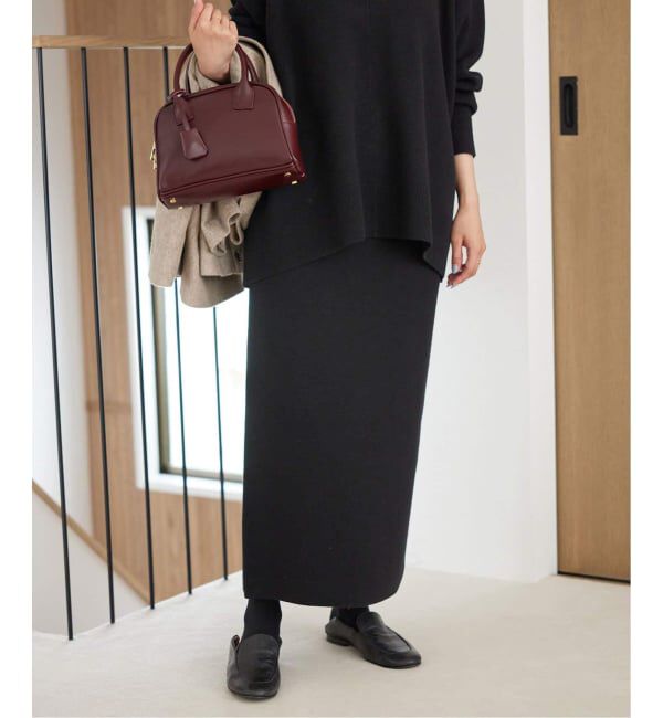SLOBE IENA「《セットアップ対応可/追加》ウォッシャブルスムースニットスカート」|スカート|