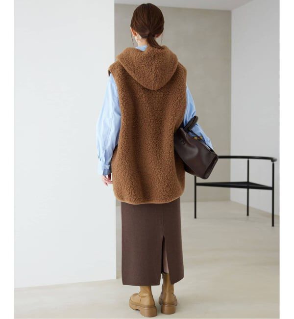 SLOBE IENA「《セットアップ対応可/追加》ウォッシャブルスムースニットスカート」|スカート|