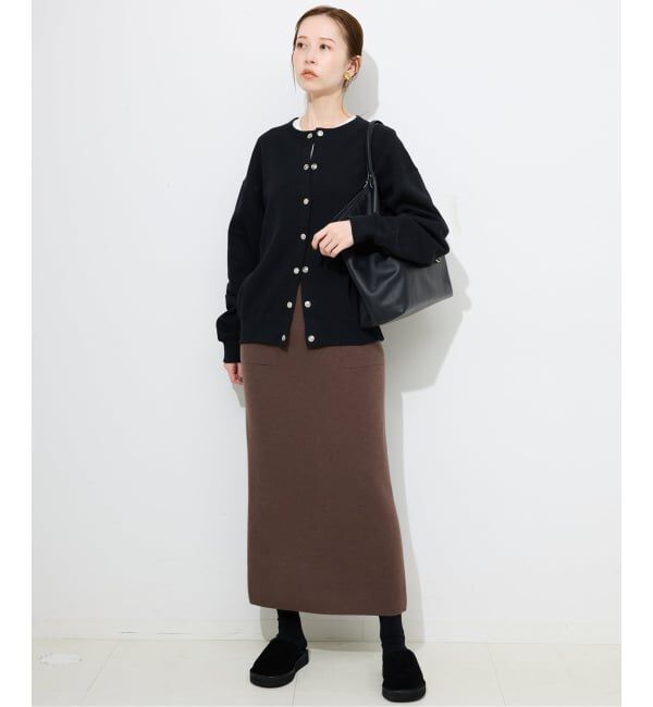 SLOBE IENA「《セットアップ対応可/追加》ウォッシャブルスムースニットスカート」|スカート|