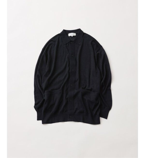JOURNAL STANDARD「【FOLL/フォル】royal baby alpaca knit shirt」|ニット・セーター|ネイビー