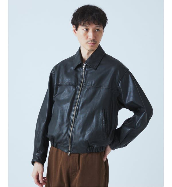 JOURNAL STANDARD「シープ レザー ウォッシュド ジップ ブルゾン」|ライダースジャケット|