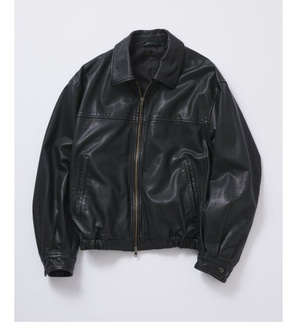 JOURNAL STANDARD「シープ レザー ウォッシュド ジップ ブルゾン」|ライダースジャケット|