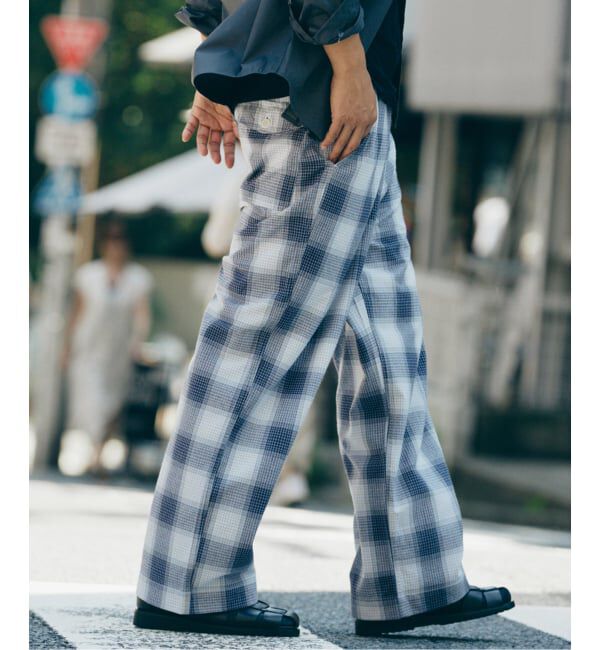 JOURNAL STANDARD relume「FIVE BROTHER /ファイブブラザー 別注 オンブレ チェック イージーパンツ」|その他|ネイビー