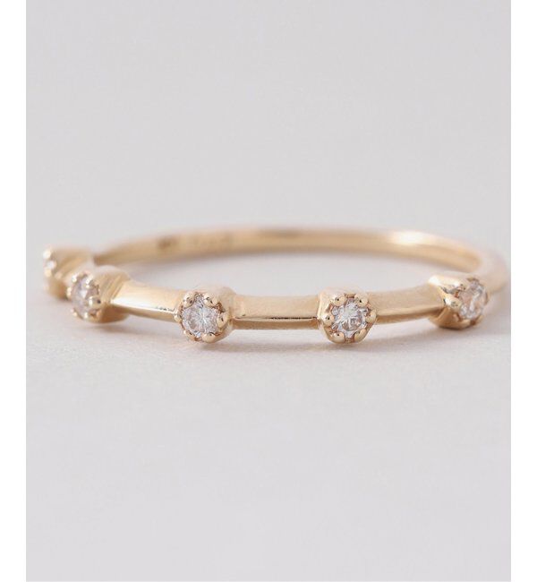 Lilas by Spick&Span「5ピースダイヤステーションピンキーリング K10」|リング|