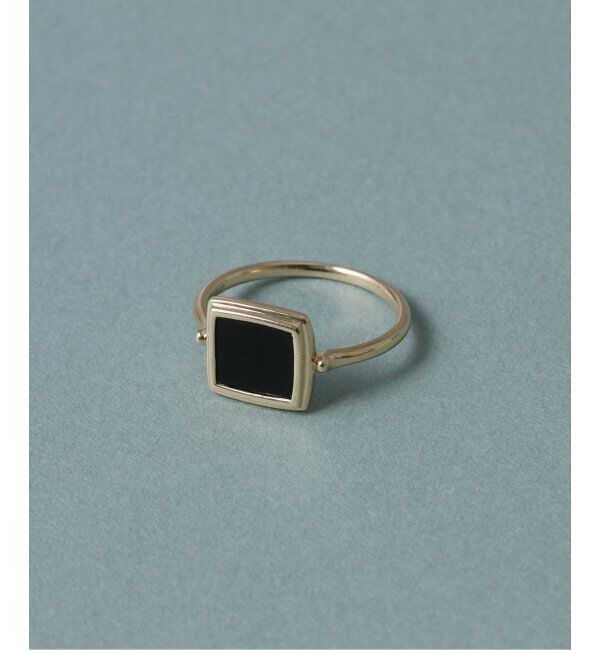 Lilas by Spick&Span「《WEB限定》スライスオニキススクエアリング K10」|リング|