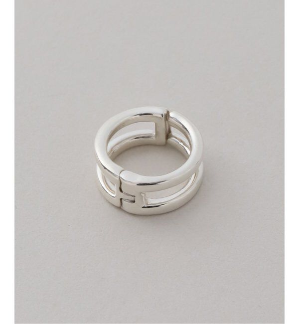 Spick and Span「【SAMH by LILAS】カフイヤリングダブルフープ SV（片耳）」|イヤーカフ|