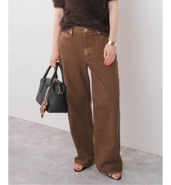 Spick and Span「upper hights/アッパーハイツ  THE NIECE MIDRISE」|デニム|ブラウン