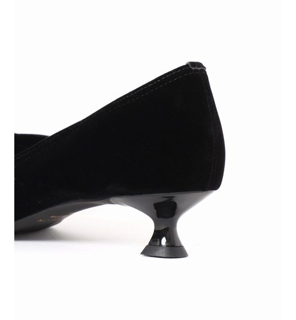  「3.5cmポインテッドリボンオープントゥパンプス」|パンプス|