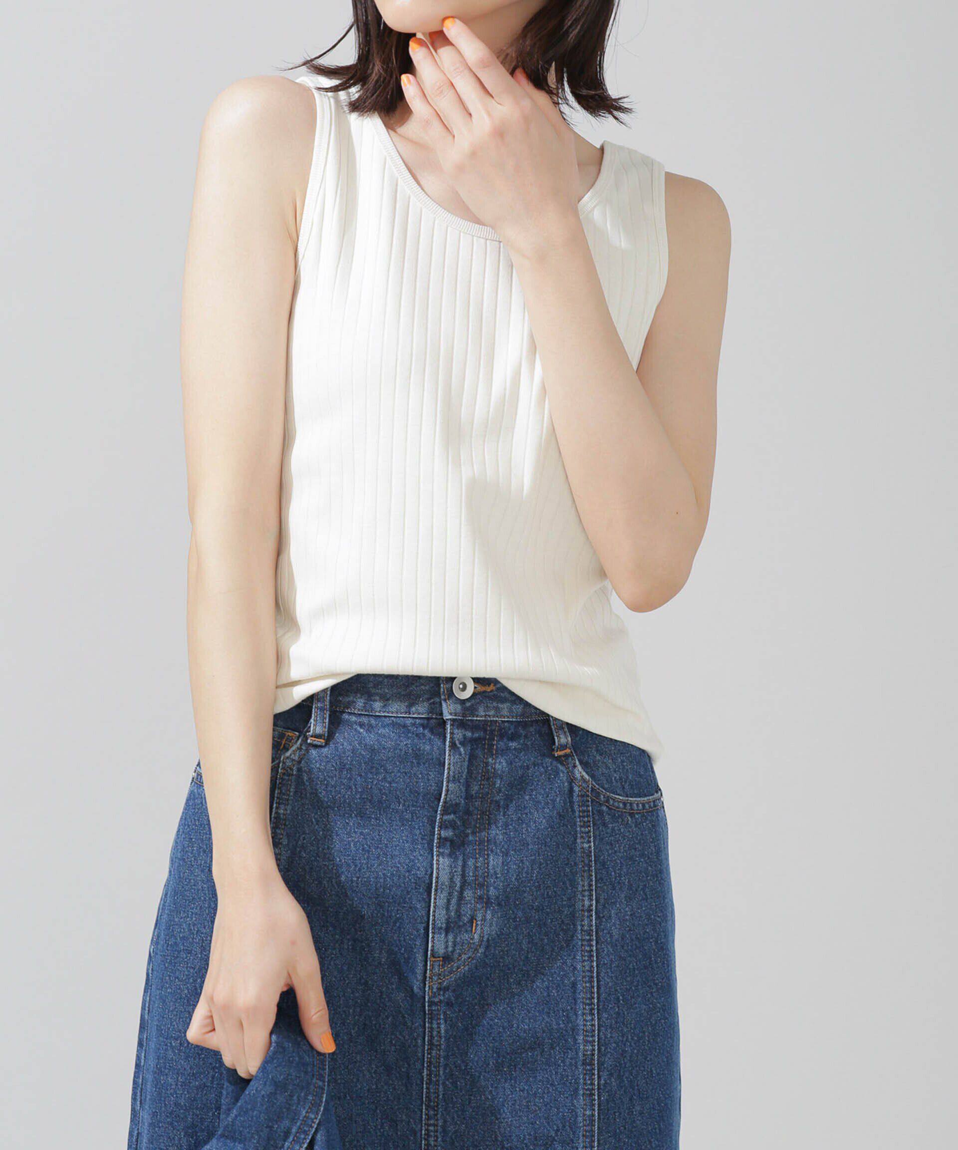 nano･universe「LB.03/Anti Soaked 汗染み防止 リブタンクトップ」|Tシャツ・カットソー|