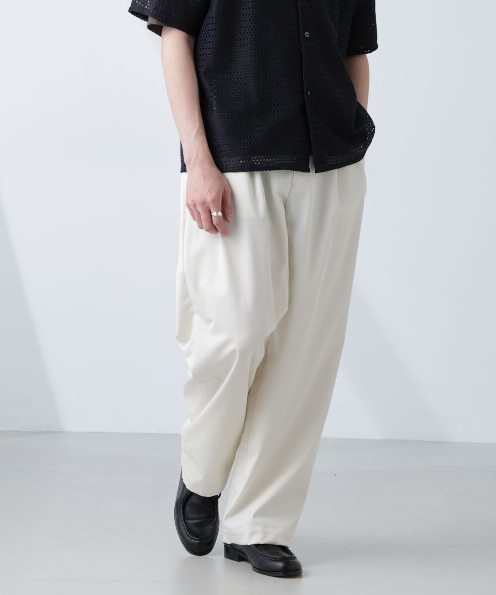 nano･universe「「大人のワイドパンツ」2タックワイドトラウザーズ」|チノ|