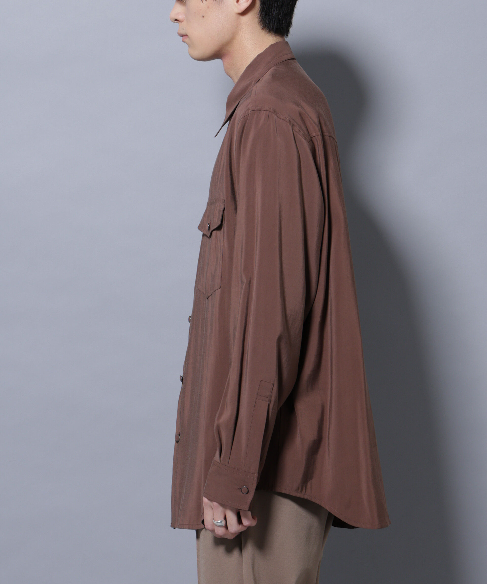 nano･universe「ヴィンテージライクレーヨンフィブリルシャツ」|シャツ・ブラウス|