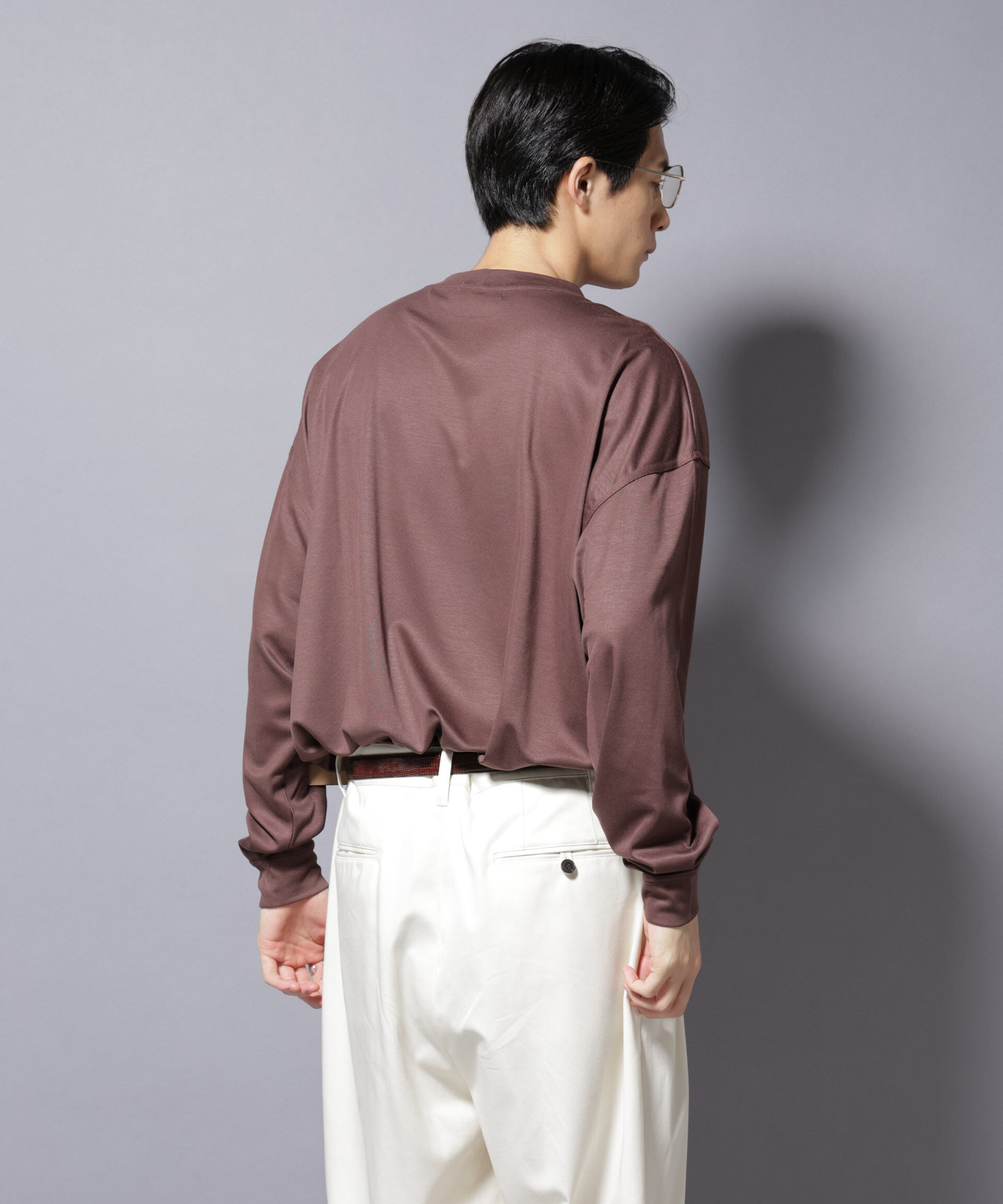 nano･universe「MIYATA&times;NANO JAPAN MADE キュプラ混 Tシャツ 長袖」|Tシャツ・カットソー|