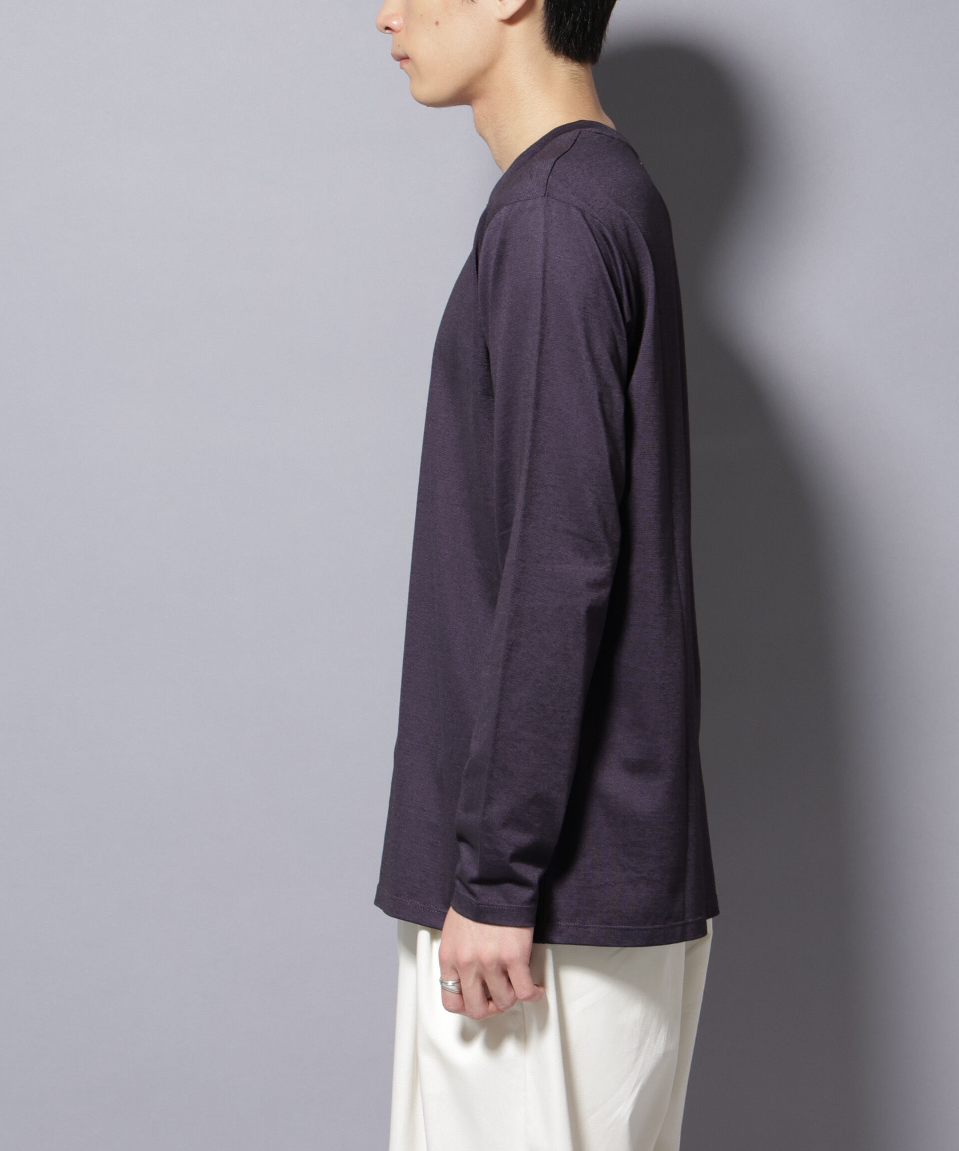 nano･universe「ソラーロライトストレッチヘンリーネックTシャツ 長袖」|Tシャツ・カットソー|