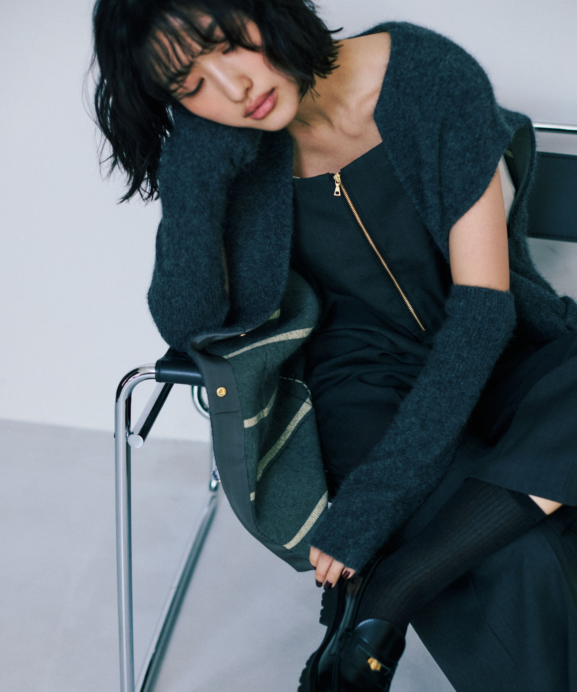 nano･universe「ウォッシャブルフォックスリバーニットジレ」|ニット・セーター|