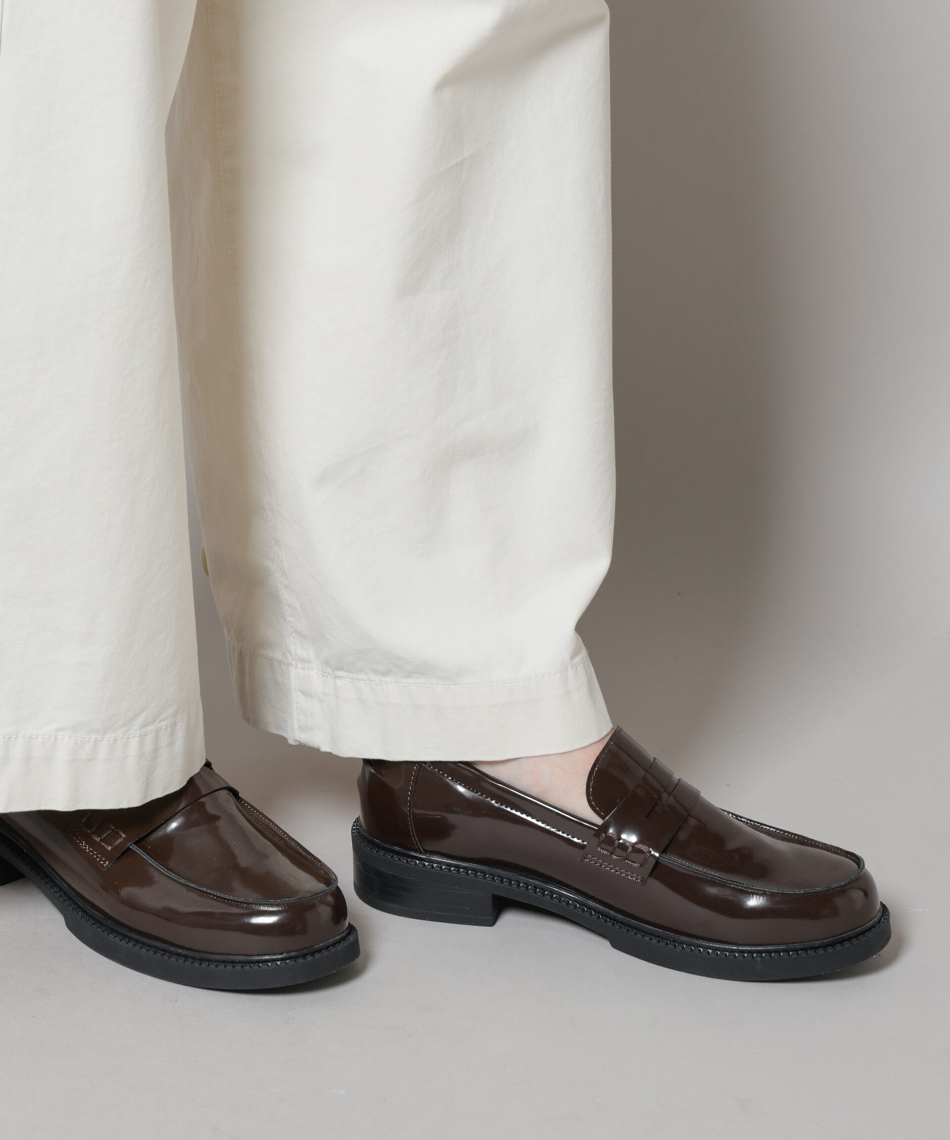 nano･universe「ラバーソールローファー」|ビジネス・ドレスシューズ|ブラウン