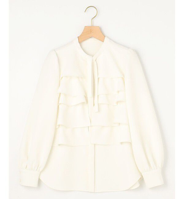 組曲「【KUMIKYOKU NAVY】コンフォータブルドレープ フリルブラウス」|シャツ・ブラウス|