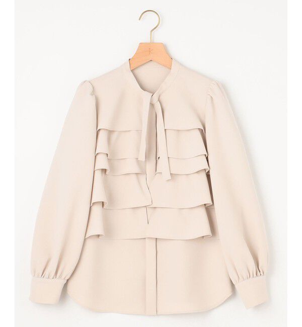 組曲「【KUMIKYOKU NAVY】コンフォータブルドレープ フリルブラウス」|シャツ・ブラウス|