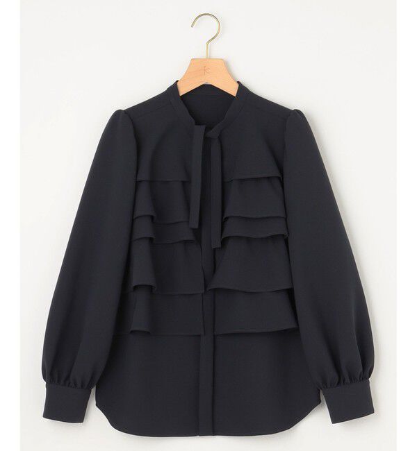 組曲「【KUMIKYOKU NAVY】コンフォータブルドレープ フリルブラウス」|シャツ・ブラウス|