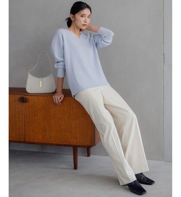 23区「【洗える】ウールカシミヤ Vネック ニット」|ニット・セーター|