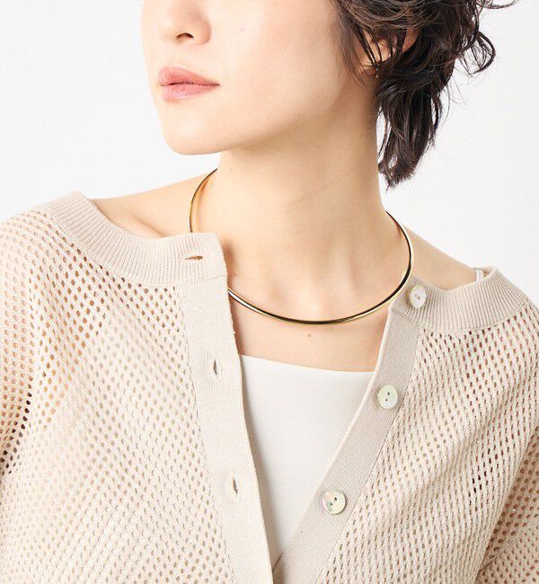 NOLLEY'S「《手洗い可能》スパンコールメッシュ5分袖カーディガン」|カーディガン|