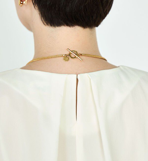 NOLLEY'S「《セットアップ対応》撥水ストレッチタフタタックブラウス」|シャツ・ブラウス|