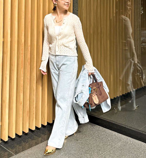 Rie Miller「【RM denim】センタープレスハイウエストパンツ」|デニム|