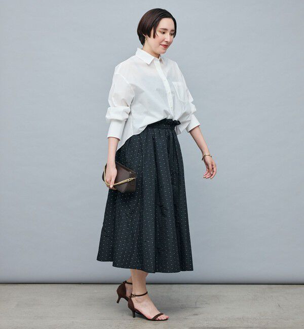 NOLLEY'S sophi「ウォッシャブルラメジャガードフレアスカート」|スカート|