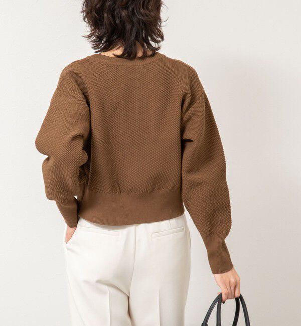 NOLLEY'S「《手洗い可能》鹿の子編みクルーネックカーディガン」|カーディガン|