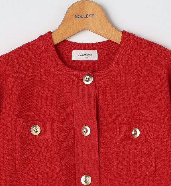 NOLLEY'S「《手洗い可能》鹿の子編みクルーネックカーディガン」|カーディガン|