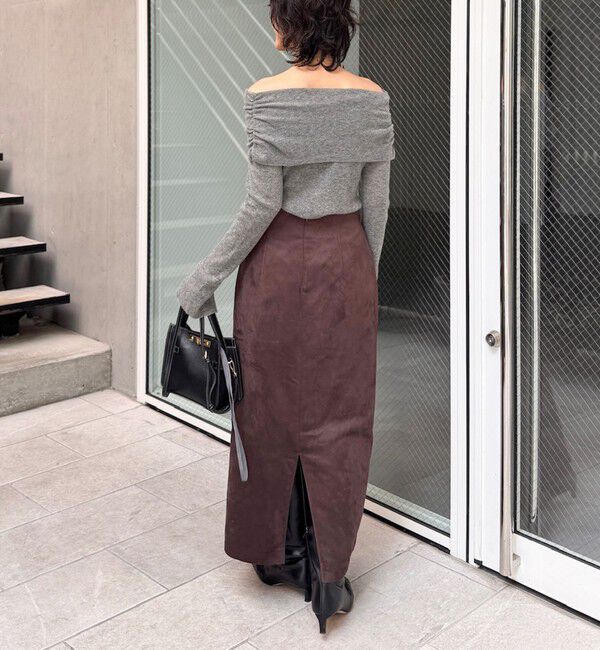 NOLLEY'S sophi「《セットアップ対応》フェイクスエードハイウエストタイトスカート」|スカート|